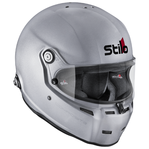 Stilo SA2020 ST5 FN Composite Racing Helmet, 59 cm Large, Gloss Silver, FIA 8859-2015, Each