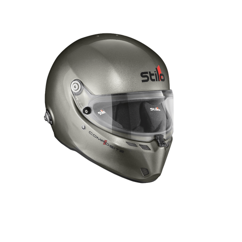 Stilo Helmet, ST6 FN Composite, 57 SA2025, Size 57, 57 cm Medium, Gloss Titanium, FIA 8859-2024, Eac