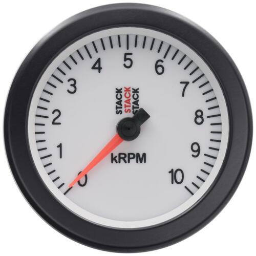 Autometer Tachometer, Sport, 88Mm, White, 0-10K Rpm, Stack Instruments