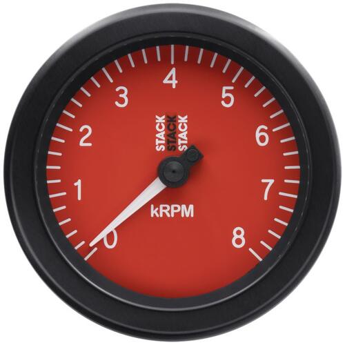 Autometer Tachometer, Sport, 88Mm, Red, 0-8K Rpm, Stack Instruments