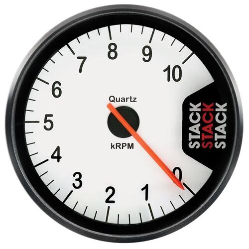 Autometer Tachometer, Clubman, 80Mm, White, 0-10K Rpm, Stack Instruments