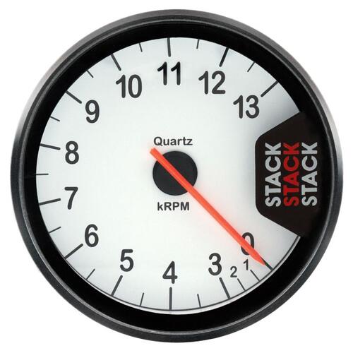 Autometer Tachometer, Clubman, 80Mm, White, 0-3-13K Rpm, Stack Instruments