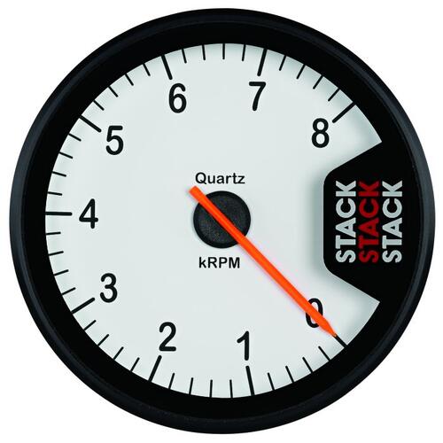 Autometer Tachometer, Clubman, 80Mm, White, 0-8K Rpm, Stack Instruments