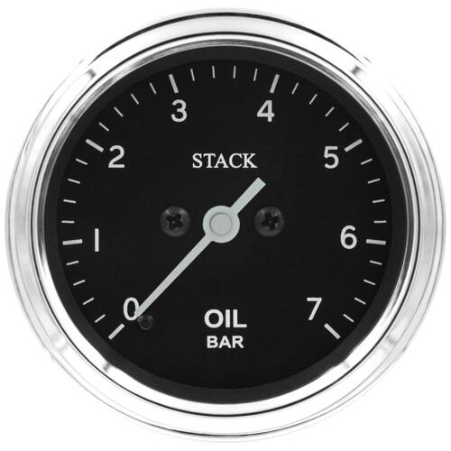 Autometer Gauge, Oil Press, Pro Stepper Motor, 52Mm, Classic, 0-7 Bar, M10 Male, Stack Instruments