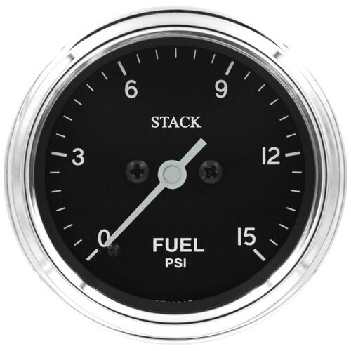Autometer Gauge, Fuel Press, Pro Stepper Motor, 52Mm, Classic, 0-15Psi, 1/8" Nptf Male, Stack Instru