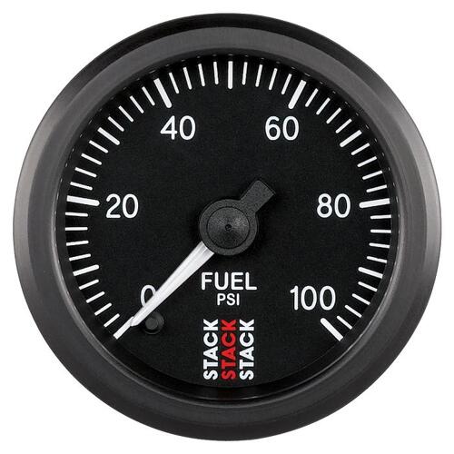 Autometer Gauge, Fuel Press, Pro Stepper Motor, 52Mm, Blk, 0-100Psi, 1/8" Nptf Male, Stack Instrumen