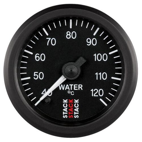 Autometer Gauge, Water Temp, Pro Stepper Motor, 52Mm, Blk, 40-120ºc, 1/8" Nptf Male, Stack Instrumen