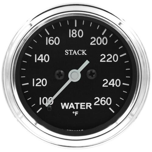 Autometer Gauge, Water Temp, Pro Stepper Motor, 52Mm, Classic, 100-260ºf, 1/8" Nptf Male, Stack Inst