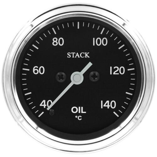 Autometer Gauge, Oil Temp, Pro Stepper Motor, 52Mm, Classic, 40-140ºc, 1/8" Nptf Male, Stack Instrum