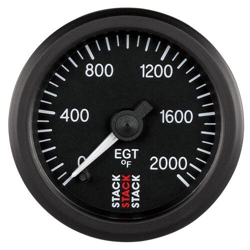 Autometer Gauge, Exhaust Gas Temp, Pro Stepper Motor, 52Mm, Blk, 0-2000ºf, Stack Instruments