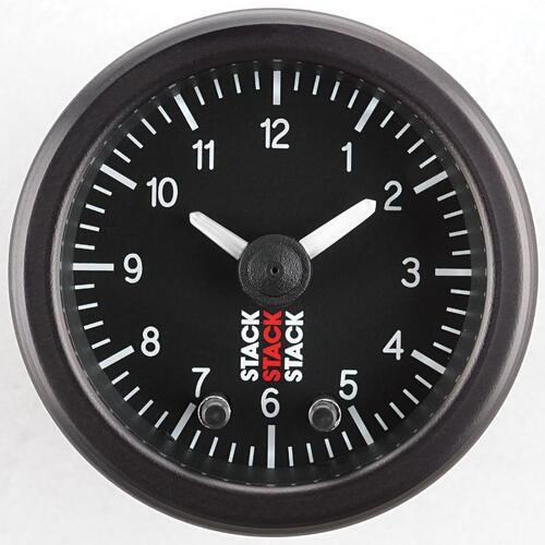 Autometer Gauge, Analog Clock, Blk, Stack Instruments