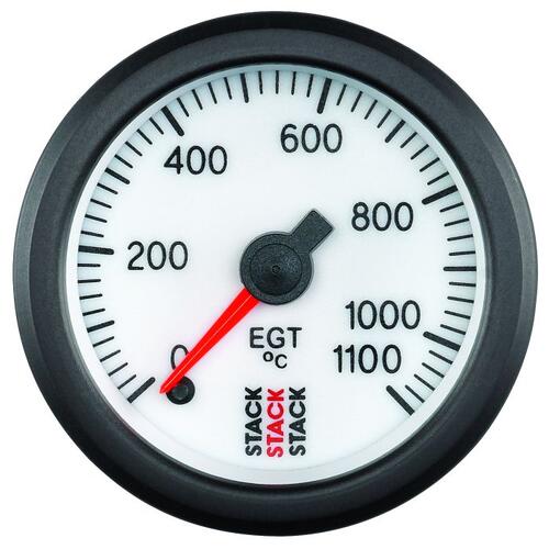 Autometer Gauge, Exhaust Gas Temp, Pro Stepper Motor, 52Mm, Wht, 0-1100ºc, Stack Instruments
