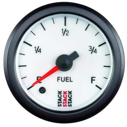 Autometer Gauge, Fuel Level, Pro Stepper Motor, 52Mm, Wht, 0-280Ohm Programmable, Stack Instruments