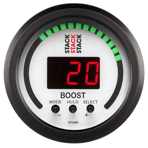 Autometer Boost Controller, 52Mm, Wht, -1 To +2 Bar (-30Inhg To +30 Psi), Stack Instruments