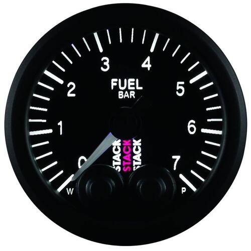 Autometer Gauge, Fuel Press, Pro-Control, 52Mm, Blk, 0-7 Bar, M10 Male, Stack Instruments