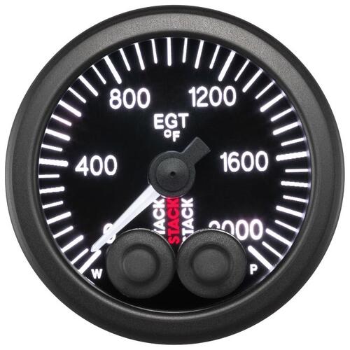 Autometer Gauge, Exhaust Gas Temp, Pro-Control, 52Mm, Blk, 0-2000ºf, Stack Instruments