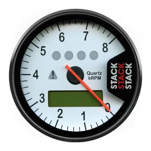 Autometer Display Tachometer, White, 0-8K Rpm, Stack Instruments