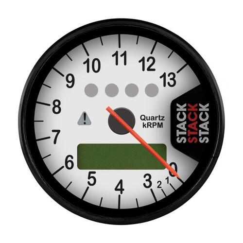 Autometer Display Tachometer, White, 0-3-13K Rpm, Stack Instruments