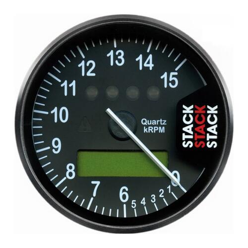 Autometer Display Tachometer, Black, 0-6-15K Rpm, Stack Instruments