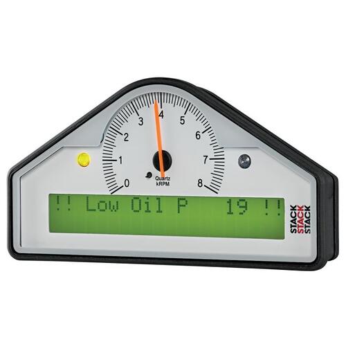 Autometer Action Replay Dash, Wht, 0-8K Rpm  (Psi, Deg. F, Mph), Stack Instruments