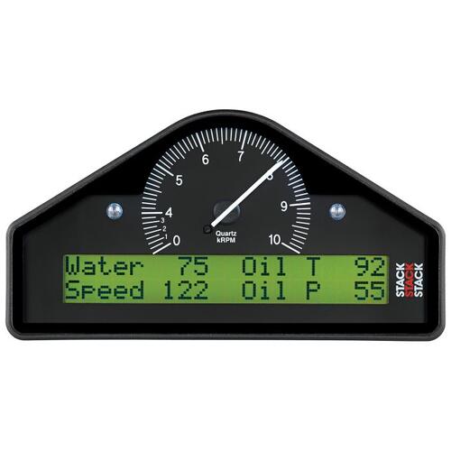 Autometer Action Replay Dash, Blk, 0-4-10K Rpm  (Psi, Deg. F, Mph), Stack Instruments