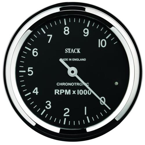 Autometer Tachometer, Chronotronic, 80Mm, Blk, 0-10K Rpm, Stack Instruments