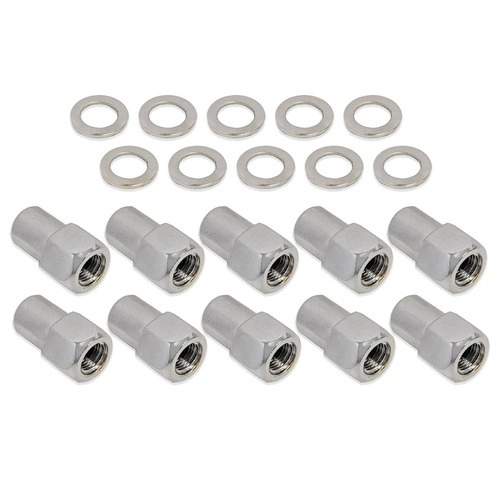 Wheel Lug Nut Kit,, Chrome Open end, Street Pro 005, Length 1.50, M12 x 1.5, .800 Shank, Set of 10