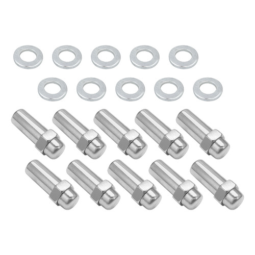 Wheel Lug Nut Kit, Chrome, Cragar, Weld, SST Mag, Length, 2.125, 1/2', 1.380 inch Shank, Set of 10