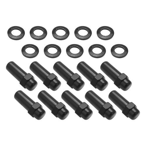 Wheel Lug Nut Kit, Black, Cragar, Weld, SST Mag, Length, 2.125, 7/16, 1.380 inch Shank, Set of 10