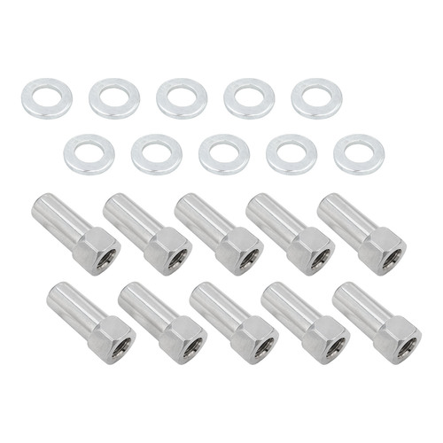 Wheel Lug Nut Kit, Chrome, Cragar, Weld, SST Open End Mag, Length, 1.91, 7/16, 1.380 inch Shank, Set of 10