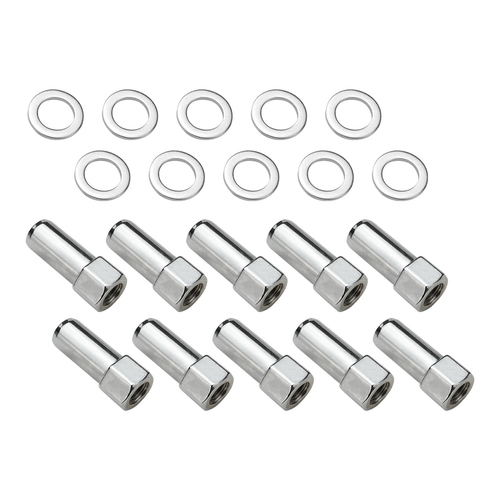 Wheel Lug Nut Kit, Chrome, Cragar, Weld, SST Open End Mag, Length, 1.91, M12 x 1.5, 1.380 inch Shank, Set of 10