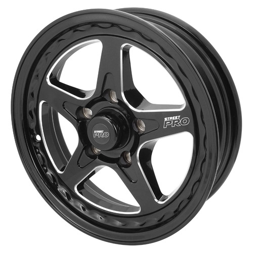 Street Pro ll V Convo Pro Wheel Black 15x4 in. For Holden Commodore Bolt Circle 5 x 120mm (0) 2.5 in. Back Space