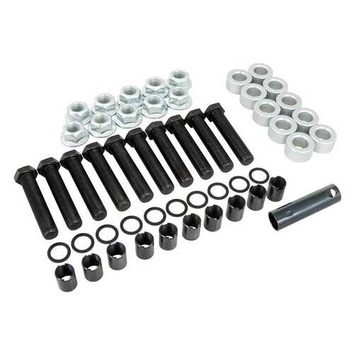 Strange ,Wheels Studs, Screw-In, 5/8-18 in., 3 in. Length, Lug Nuts, Spacers, 0.688 in. Aluminum Washers, Wrench, Set of 10