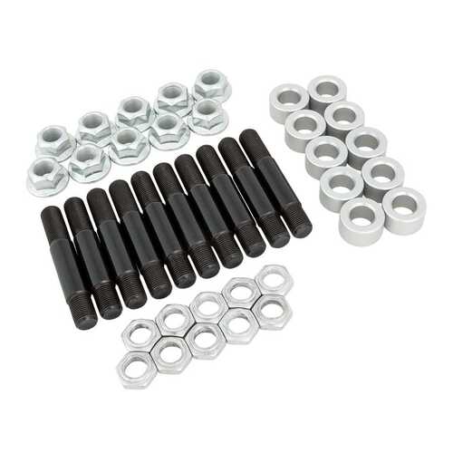 Strange ,Wheel Stud, Screw-In, 5/8-18 in. RH, 4.000 in. Length, 0.688 in. Washers, Nuts, Set of 10