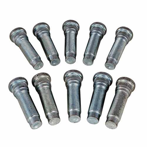 Strange ,Axle Studs, Press-In, 1/2-20 in. RH, 0.619 in. Knurl, Set of 10
