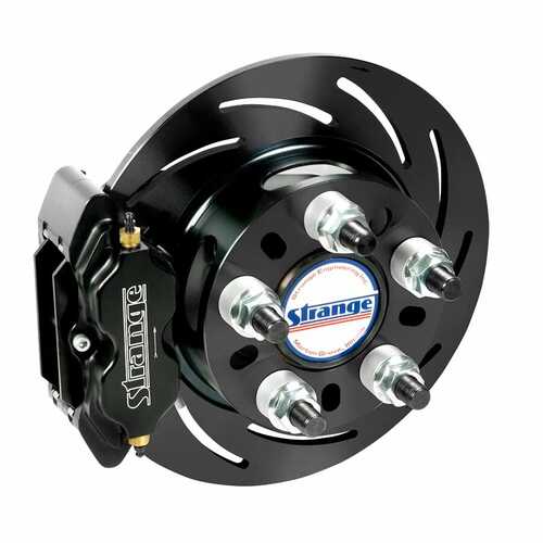Strange ,Disc Brakes, Pro Race, Rear, Slotted Surface Rotors, 4-piston Calipers, Chevy, GM 8.5 in, Small GM Car, Kit