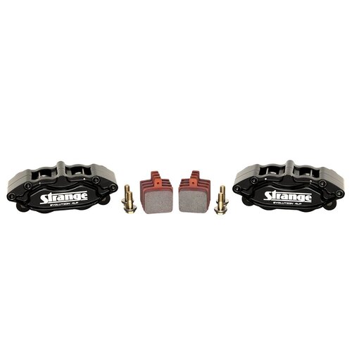 Strange ,Strange low profile four piston calipers w/ hard pads- pr