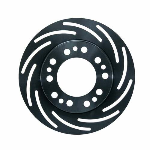 Strange ,Brake Rotor, Fits Spindle Mount Wheels, 1.5 in. Offset, Slotted, Forged, 0.25 in. Thick, 10.0 in. O.D, Right Side Front, 5 x 4.75/4.50 in,