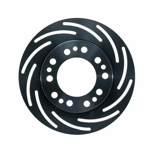 Strange ,Brake Rotor, Fits Spindle Mount Wheels, 1.5 in. Offset, Slotted, Forged, 0.25 in. Thick, 10.0 in. O.D., Right Side Front, 5 x 4.75/4.50 in., 