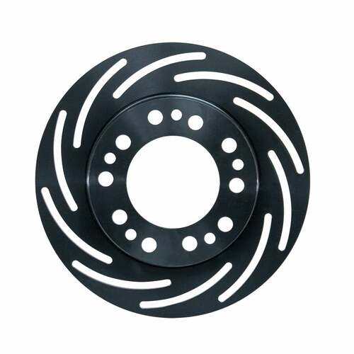 Strange ,Brake Rotor, Fits Spindle Mount Wheels, 1.5 in. Offset, Slotted, Forged, 0.25 in. Thick, 10.0 in. O.D, Left Side Front, 5 x 4.75/4.50 in, E
