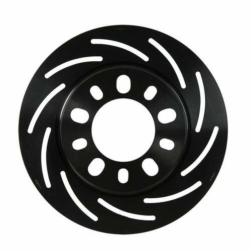 Strange ,Brake Rotor, Slotted, Steel, Black, Right Rear, Universal, 2.225 in. Offset, Each