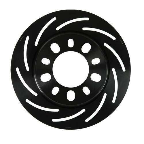 Strange ,Brake Rotor, Slotted, Steel, Black, Left Rear, Universal, 2.225 in. Offset, Each