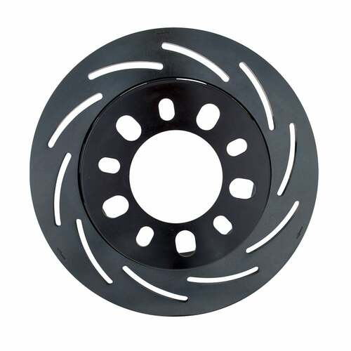 Strange ,Brake Rotor, 2-piece, Slotted Surface, Steel, Black Zinc Plated, 11.25 in. O.D., Passenger Side Rear, Each