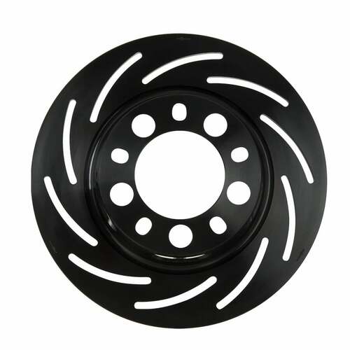 Strange ,Brake Rotor, 11.25 in, Tapered, Slotted, Black, Passenger Side, Each