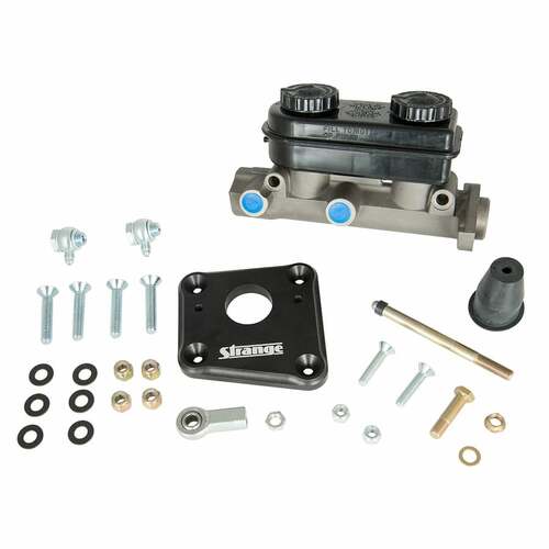 Strange ,Manual Brake Conversion Kit, Dual Reservoir, 1.125 in. Bore. Aluminum, Ford Mustang, Kit