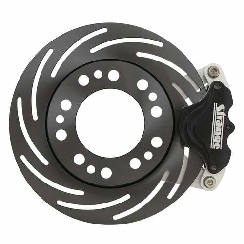 Strange ,Disc Brakes, Lightweight, Front, Manual, Slotted Surface Rotors, 1-piston Black Calipers, Kit