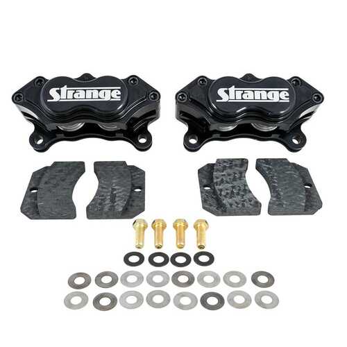 Strange ,4 pist (B5040) carbon caliper kit w/ standard pads- pr