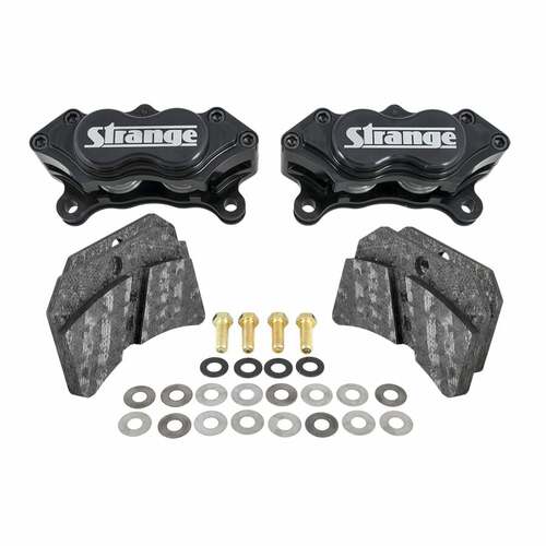Strange 4 Pist (B5042) Carbon Caliper Kit With Slotted Pads, Pair