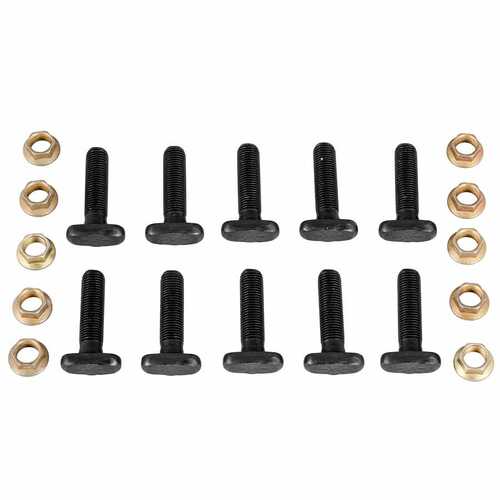 Strange ,Axle Housing End Fasteners, T-bolts, 3/8-24 in. Thread, Steel, Black Oxide, Nuts,  Kit