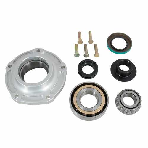 Strange ,Pinion Support, 5-bolt, Aluminum, Polished, Bearing Cups, Ford 9 in, 28-spline, Each